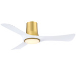 Corke Smart Ceiling Fan with Light - Brushed Satin Brass / Matte White / Matte White