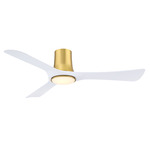 Corke Smart Ceiling Fan with Light - Brushed Satin Brass / Matte White / Matte White