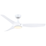 Lizza Smart Ceiling Fan with Light - Matte White / Matte White / White