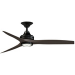 Spitfire DC Smart Ceiling Fan - Black / Dark Walnut
