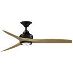 Spitfire DC Smart Ceiling Fan - Black / Natural