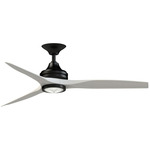 Spitfire DC Smart Ceiling Fan - Black / White Washed
