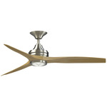 Spitfire DC Smart Ceiling Fan - Brushed Nickel / Natural