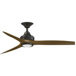 Spitfire DC Smart Ceiling Fan - Dark Bronze / Koa