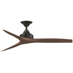 Spitfire DC Smart Ceiling Fan - Dark Bronze / Whiskey Wood