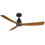 Kute Smart Ceiling Fan - Black / Koa