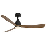 Kute Smart Ceiling Fan - Black / Koa