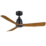 Kute Smart Ceiling Fan - Black / Koa