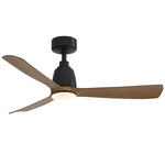 Kute Smart Ceiling Fan - Black / Koa