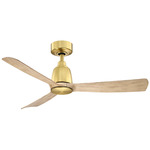 Kute Smart Ceiling Fan - Brushed Satin Brass / Natural
