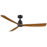 Kute Smart Ceiling Fan - Black / Koa