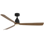 Kute Smart Ceiling Fan - Black / Koa
