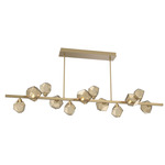 Gem Twisted Branch Chandelier - Gilded Brass / Bronze