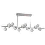 Gem Twisted Branch Chandelier - Beige Silver / Smoke