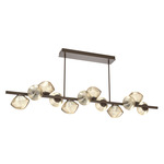 Mesa Twisted Branch Chandelier - Flat Bronze / Mesa Amber