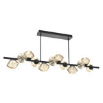 Mesa Twisted Branch Chandelier - Matte Black / Mesa Amber