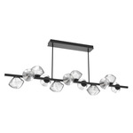 Mesa Twisted Branch Chandelier - Matte Black / Mesa Clear