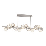 Gaia Twisted Branch Chandelier - Beige Silver / Amber