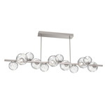 Gaia Twisted Branch Chandelier - Beige Silver / Clear
