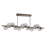Gaia Twisted Branch Chandelier - Flat Bronze / Smoke