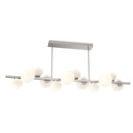 Gaia Twisted Branch Chandelier - Beige Silver / Opal White