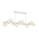 Luna Salt White Twisted Branch Chandelier - Salt White / Amber Zircon