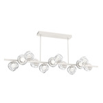 Luna Salt White Twisted Branch Chandelier - Salt White / Clear Zircon