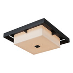 Shadow Box Marine Grade Outdoor Ceiling Flush Light - Marine Grade Black / Marine Grade Black