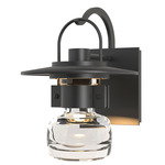 Mason Outdoor Wall Sconce - Marine Grade Black / Clear