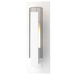 Vertical Bar Fluted Outdoor Wall Sconce - Marine Grade White / Clear / Opal