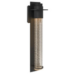 Airis Dark Sky Outdoor Wall Sconce - Marine Grade Black / Seeded Clear