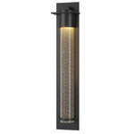 Airis Dark Sky Outdoor Wall Sconce - Marine Grade Black / Seeded Clear