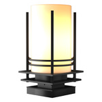 Banded Outdoor Pier Mount Light - Marine Grade Black / Opal