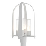 Triomphe Outdoor Post Light - Marine Grade White / Seeded Clear
