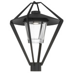 Stellar Outdoor Post Light - Marine Grade Black / Clear