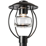 Mason Outdoor Post Light - Marine Grade Black / Clear