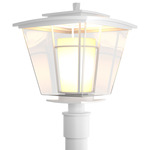 Beacon Hall Outdoor Post Light - Marine Grade White / Clear / Opal
