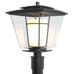Beacon Hall Outdoor Post Light - Marine Grade Black / Clear / Opal
