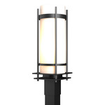 Banded Outdoor Post Light - Marine Grade Black / Opal