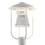 Erlenmeyer Outdoor Post Light - Marine Grade White / Clear