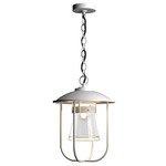 Erlenmeyer Outdoor Pendant - Marine Grade White / Clear