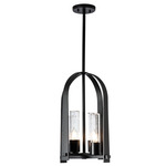 Triomphe Outdoor Pendant - Marine Grade Black / Seeded Clear