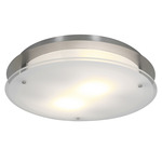 Vision Round Wall / Ceiling Light - Brushed Steel / Frosted