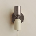 Up Down Plug-In Wall Sconce - Pewter Canopy / Pewter Upper Shade