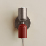 Up Down Plug-In Wall Sconce - Pewter Canopy / Pewter Upper Shade