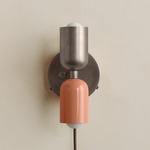 Up Down Plug-In Wall Sconce - Pewter Canopy / Pewter Upper Shade