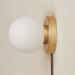 Orb Surface Mount - Brass / White