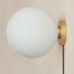 Orb Surface Mount - Brass / White