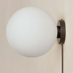 Orb Surface Mount - Blackened Brass / White