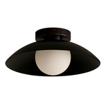 Arundel Orb Surface Mount - Blackened Brass Canopy / Black Shade